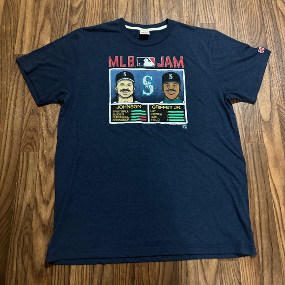 Vintage Homage * Randy Johnson Ken Griffey Jr Tee * Size XL * MLB JAM - Picture 1 of 9